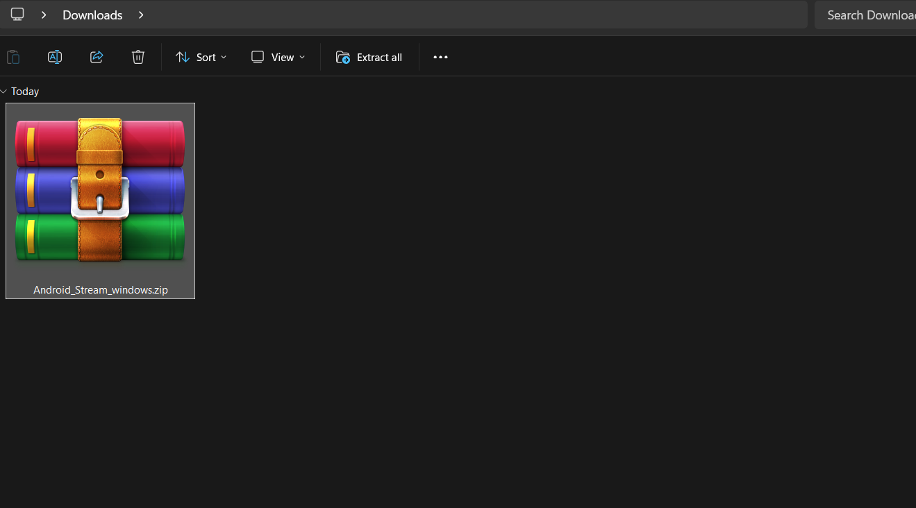 Android_Stream_windows_cmd.zip in Downloads folder